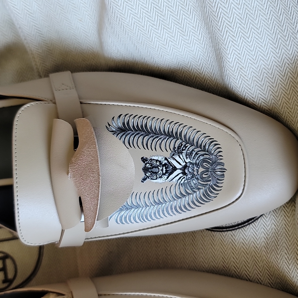 Hermes Oz Mule Slip-on with Kelley Buckle Blanc Monochrome Color Leather 40EU/10 - Picture 4 of 17